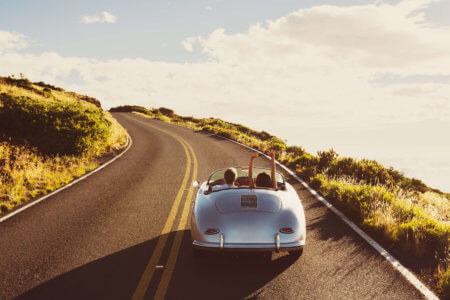 Heading on Holiday in car