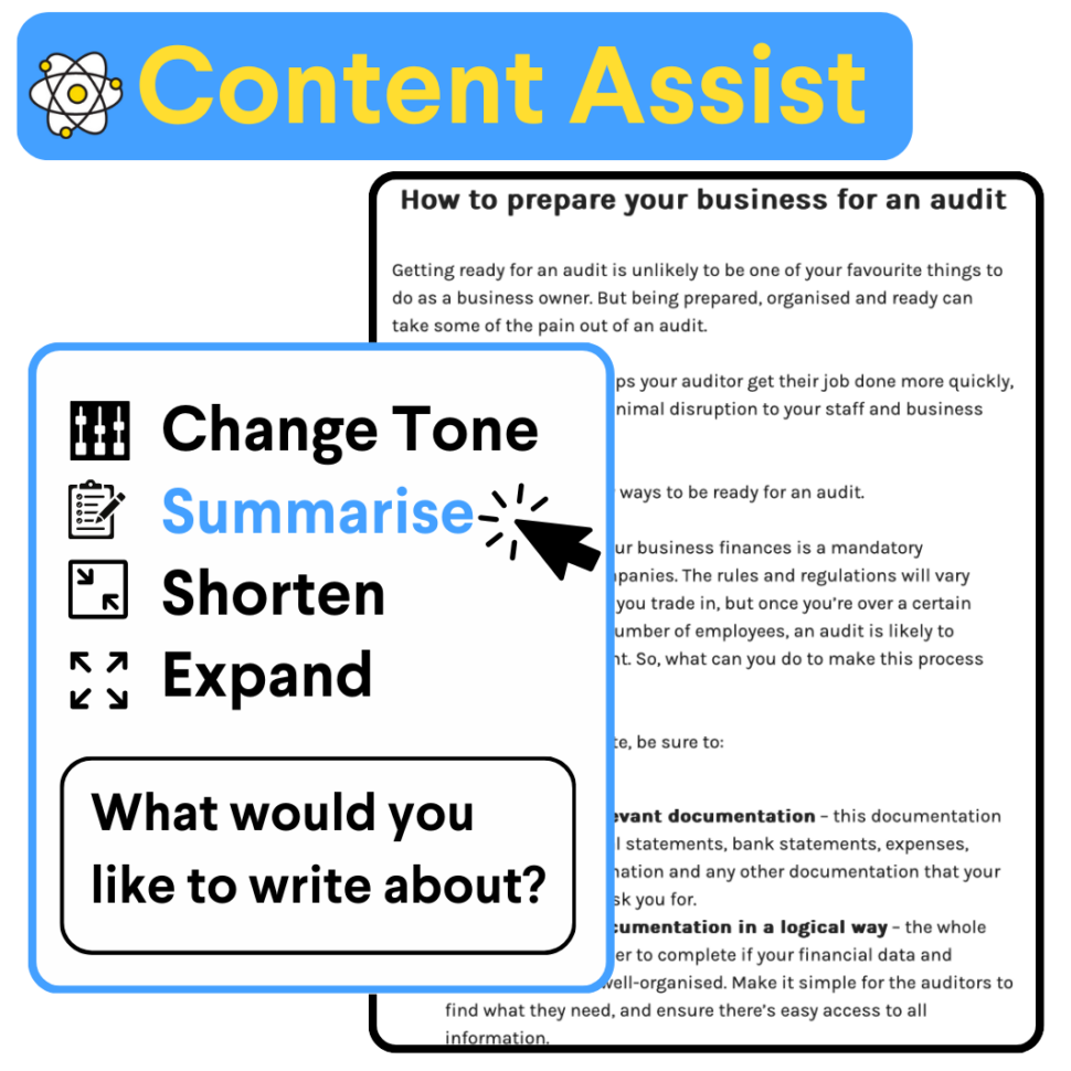 Customise our content with BOMA's AI Content Assist